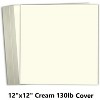 Hamilco Card Stock Scrapbook Paper 12x12 Cream Colored Cardstock Heavyweight 130lb Cover – 25 Pack - 2 of 4