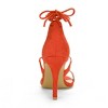 Allegra K Women's Solid Open Toe Lace Up Stiletto Sandals - 4 of 4