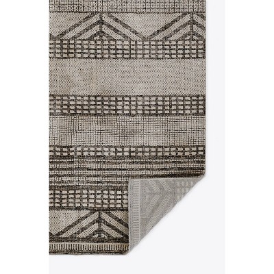 Rectangular Black Synthetic Easy Care Area Rug