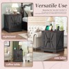 RISOKEYS Farmhouse Coffee Table - 19.6"W Versatile Wood Table with Adjustable Shelf, Barn Doors & Retro Hinges for Bedroom - 4 of 4