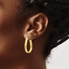 Black Bow Jewelry 3.5mm U Shape Hoop Earrings in 10k Yellow Gold, 26mm (1 Inch) - 3 of 4