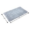 Knightsbridge Beautiful Circle Design Premium Quality Year Round Cotton With Non-Skid Back Bath Rug, Silver - 2 of 4