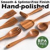 Itopfox Natural Teak Kitchen Cooking Utensil Set with Holder, Wooden Spoons for Cooking, 10PCS Cooking Spatulas Set with Spoon Rest, Wooden Utensil - 4 of 4