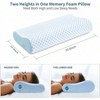 Contour Foam Sleeping Pillow - Odorless, Ergonomic & Adjustable Orthopedic Cooling Pillow with Neck Support for Side/Back/Stomach Sleepers - 2 of 4