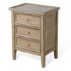 Royal Hampton 19" Side End Table | 3 Drawers with Round Knobs | Mahogany Wood - 4 of 4