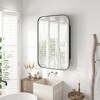 Wooakway 24 x 36 Inch Recessed or Wall Mount Medicine Cabinet Black Bathroom Storage with 3 Cupboards - 2 of 4