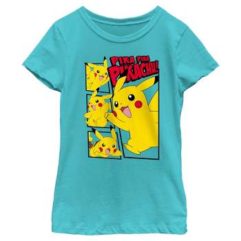 Girl's Pokemon Pikachu Comic Panels T-Shirt