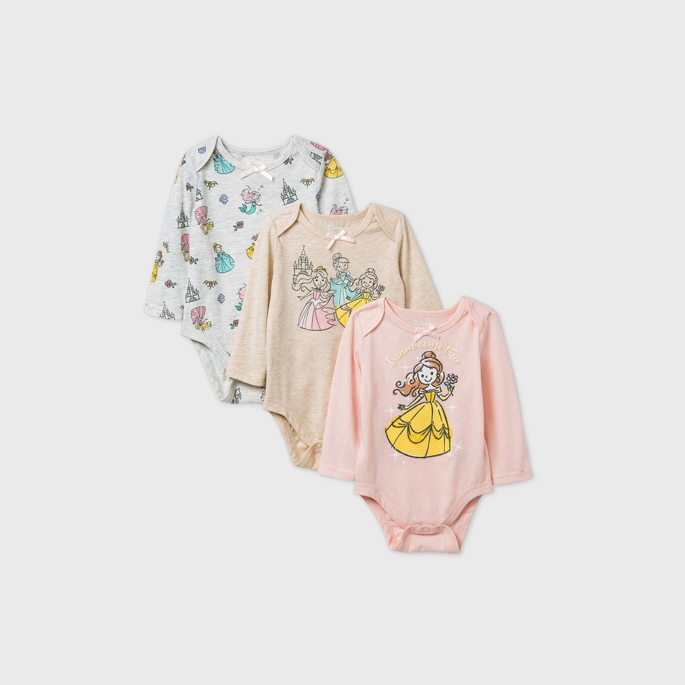 Must Have Baby Girls 3pk Disney Princess Long Sleeve Bodysuit Pink 3 6m From Disney Fandom Shop - roblox face baby lap shoulder t shirt white