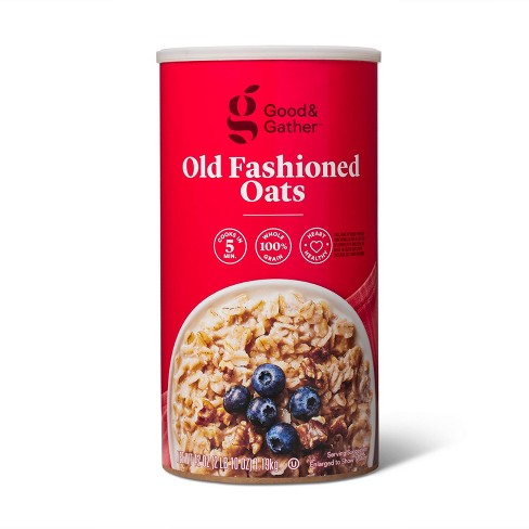 Quaker, Old Fashioned Oatmeal, Whole Grain, Cook on Stovetop or Microwave,  42 oz Canister 