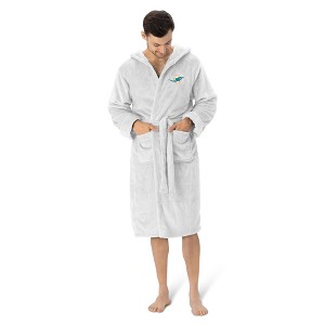 Miami Dolphins NFL Hooded Silk Touch Bath Robe 26x47 Inches - 1 of 4