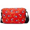 Disney Bag, Crossbody, Rectangle, Mickey Mouse Classic Poses Scattered, Red, Vegan Leather - 3 of 4
