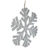 Northlight Glitter Drenched Wooden Snowflake Christmas Ornament - 11.75" - Silver Tone - 3 of 4