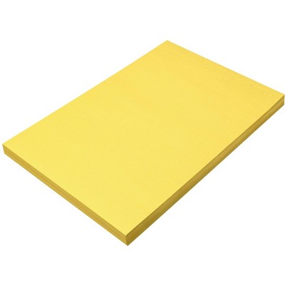 SunWorks Heavyweight Construction Paper, 12 x 18 Inches, Yellow, 100 Sheets