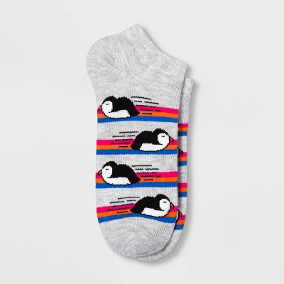 Women's Puffins Low Cut Socks - Xhilaration™ Heather Gray 4-10