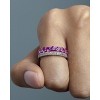 SHINE by Sterling Forever Sterling Silver Thin Rainbow CZ Band Ring - 2 of 3