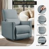 Swivel Rocking Recliner Chair, Manual Leather Recliner Glider, Comfortable Rocker, for Living Room, Bedroom - 3 of 4