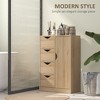 Freestanding Storage Cabinet, Bathroom Floor Cabinet with 4 Drawers and Door - 4 of 4