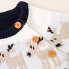 MyKids-Usa Baby Cartoon Christmas Deer Pattern Shoulder Button Design Knitted Pullover Sweater - 2 of 4