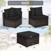 Costway 4PCS Patio Rattan Furniture Set Sofa Ottoman Cushion Garden Deck Black - 4 of 4