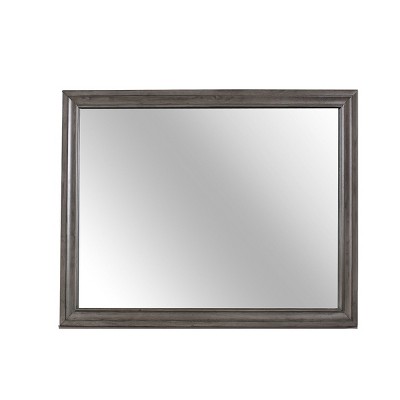 GlasFlength Decorative Wall Mirrors Warm Mirror Cozy Mirror Inviting Mirror Blended Mirror Rectangular Mirror for Bedroom, Gray, 36.54"*1.14"*46.46"