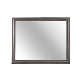 GlasFlength Decorative Wall Mirrors Warm Mirror Cozy Mirror Inviting Mirror Blended Mirror Rectangular Mirror for Bedroom, Gray, 36.54"*1.14"*46.46" - 1 of 4