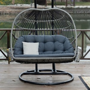 Moda Furnishings Double Swing Chair with Stand - 1 of 4