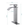 PAGED Waterfall Bathroom Faucet, Single Handle Bathroom Sink Faucet with Anti-Rust Surface Treatment - 4 of 4