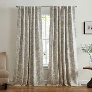 Giovanni Medallion Blackout Single Window Curtain Panel - Elrene Home Fashions