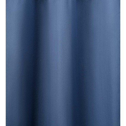 Insulated Tab Top Short Curtain Panels Denim Blue Plow Hearth