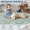 Washable Rugs for Bathroom Floral Kitchen Rug Neutral Scalloped Carpet, Non-Slip Hallway Rug Stain Resistant Modern Low-Pile Carpet - 4 of 4