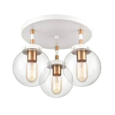Elk Home Boudreaux 3 - Light Semi-Flush Mount in  Matte White