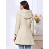 INSPIRE CHIC Women's Winter Trench Mid-thigh Hooded Toggle Duffle Pea Coat with Pockets - 3 of 4