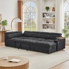 112.9" Convertible Sectional Sofa with Storage Ottoman, Pull-Out Sleeper, USB Charging, Hidden Storage & Rotating Side Table - 2 of 4