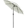 TiramisuBest 8.8ft Outdoor Aluminum Patio Market Umbrella with Push Button Tilt & Crank Lift - 42lbs Round Resin Base - Creme - 4 of 4