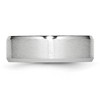 Black Bow Jewelry 7mm Cobalt Polished Beveled Edge Flat Satin Standard Fit Band - image 3 of 4