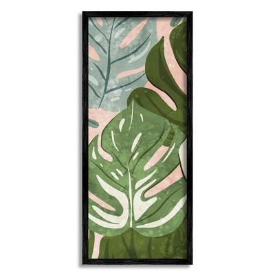 Stupell Industries Varied Monstera Leaf Pattern Framed Giclee Art