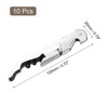 Unique Bargains Double Hinged Wine Bottle Openers with Foil Cutter 5" 10 Pcs - 2 of 4