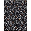 Kate Aurora Ultra Soft & Plush Oversized Orange & Black Halloween Spooky Skeletons Accent Throw Blanket - 50 In. W X 70 In. L - 2 of 3