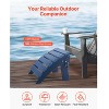 VEVOR Adirondack Ottoman, 15.7L x 18.9W x 13H Inch HDPE Plastic Folding Adirondack Ottoman, Weather-Resistant Foot Rest for Adirondack Chair, Blue - 3 of 4