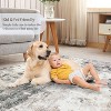 Washable Modern Abstract Rug - Non-Slip Stain Resistant Low Pile Carpet for Living Room Dining Room Bedroom - 4 of 4