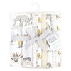 Hudson Baby Cotton Flannel Burp Cloths, Neutral Safari World 7-Pack, One Size - 2 of 4