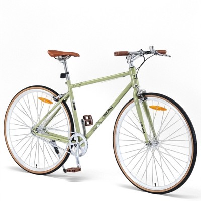 NAYSAYE 27.5 Inch Adult Bicycle Single Speed Retro Style 700C Road Bike City Cmmuter Bike Steel Frame for Men Women, Light Green, 64.97"*24.41"*38.52"