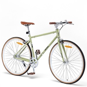 NAYSAYE 27.5 Inch Adult Bicycle Single Speed Retro Style 700C Road Bike City Cmmuter Bike Steel Frame for Men Women, Light Green, 64.97"*24.41"*38.52" - 1 of 4