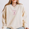 Simply Sage Market Embroidered Utah Sego Flower Lightweight Garment Dyed Sweatshirt - 2XL - Ivory - 2 of 4
