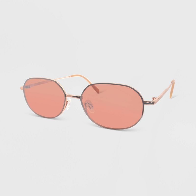 Women&#39;s Metal Oval Sunglasses - Wild Fable&#8482; Rose Gold, 2 of 3