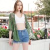 Anna-Kaci Women's Short Embroidered Lace Duster Crop Cardigan - 2 of 4