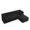 NicBex Couches for Living Room L-shape Modular Comfy Compressed Sofa Corduroy Sectional Sofa Couch Modern Upholstered Sofa Sleeper with Ottoman - 4 of 4