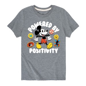 Boys' - Disney - Powered By Positivity Short Sleeve Graphic T-Shirt - 1 of 4