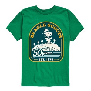 Boys' - Peanuts - Fifty Years Mountain Short Sleeve Graphic T-Shirt - 1 of 4