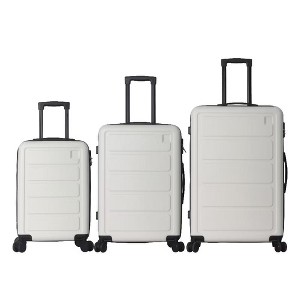 MAYEERTY Luggage Sets ABS Hardshell 3pcs Luggage Sets, Lightweight Durable Suitcase Sets Spinner Wheels Suitcase 20''24''28''?(White) - 1 of 4